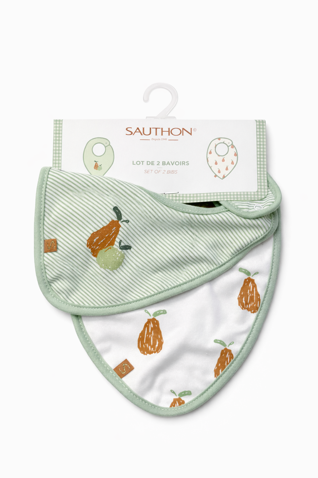 Lot de 2 bavoirs Botanica