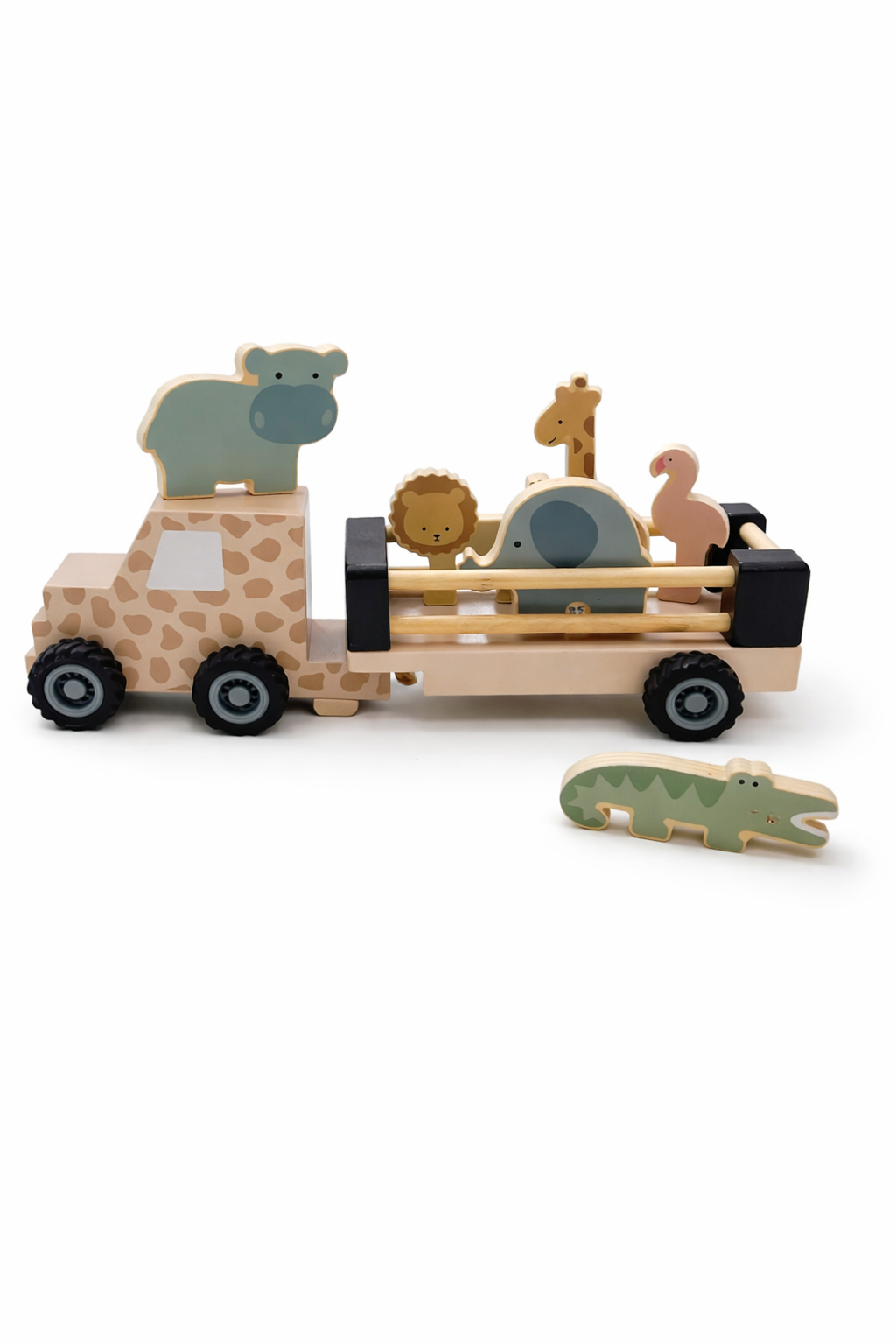 Jouet en bois enfant Camion safari