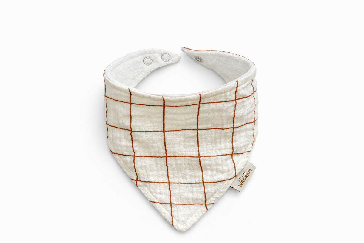 Bavoir bandana Grands carreaux