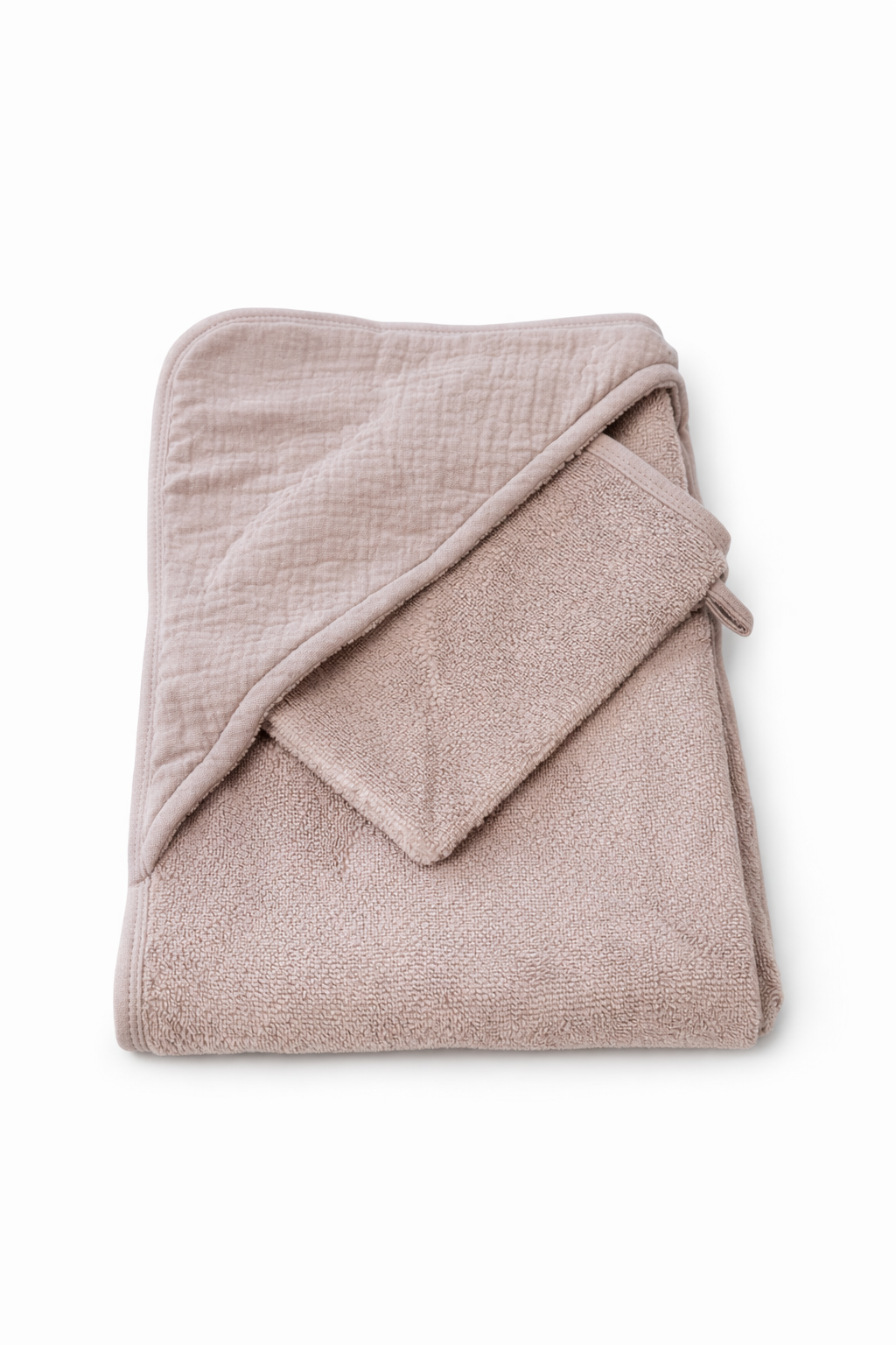 Cape de bain + gant Mocha