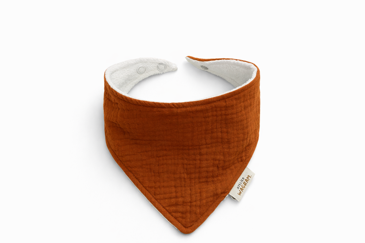 Bavoir bandana Caramel