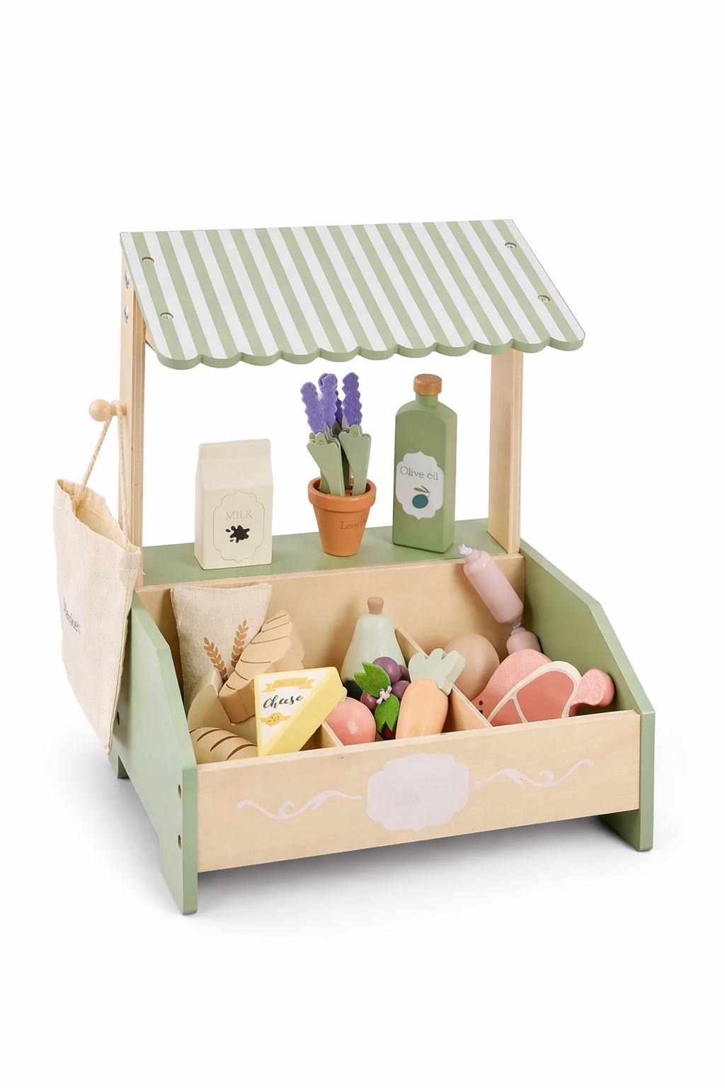 Jouet en bois enfant Mini stand de marché