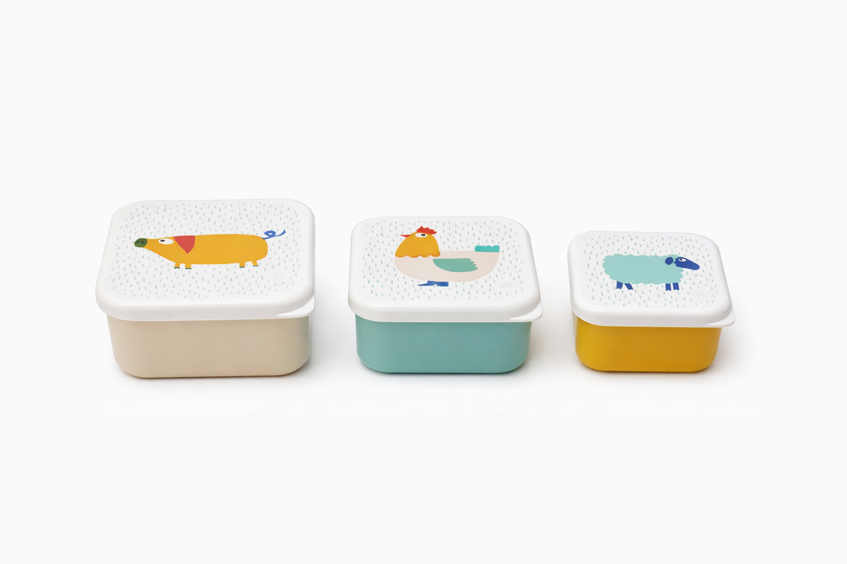 Set de 3 lunch box La ferme