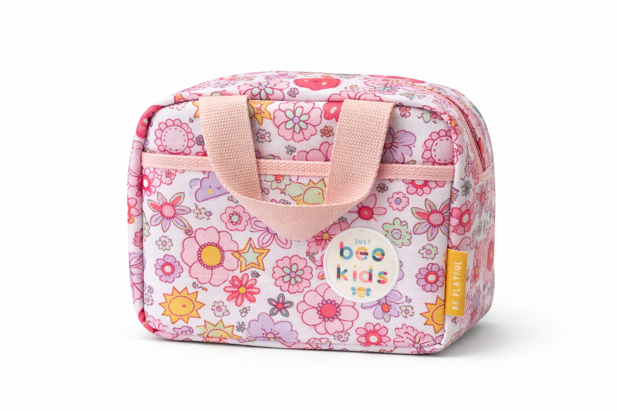 Sac repas enfant rétro floral