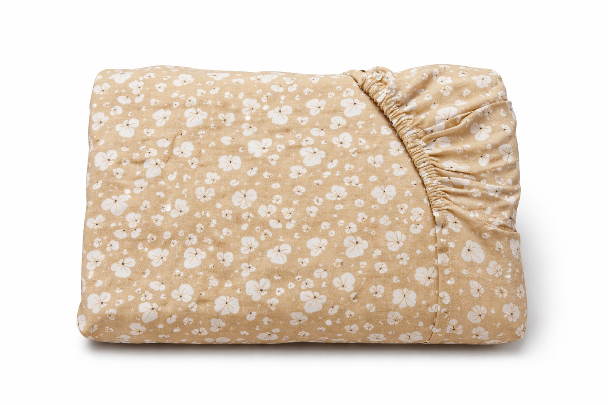 Drap housse lit bébé en double gaze de coton  Indian Summer