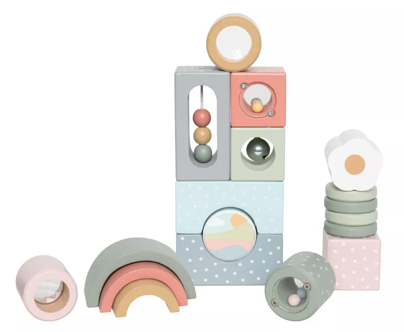 Jouet en bois enfants Set de blocs interactifs